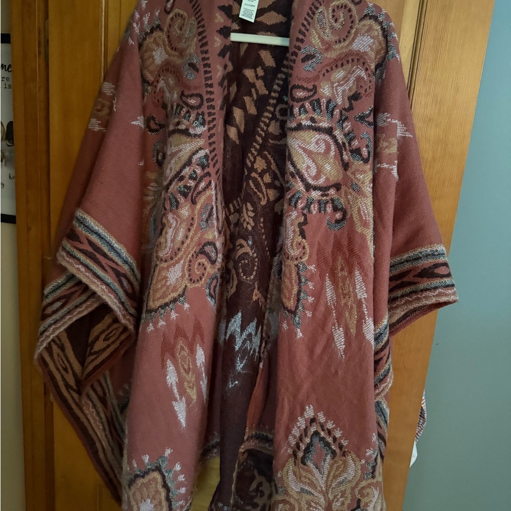 Free People Multicolor Patterned Cape